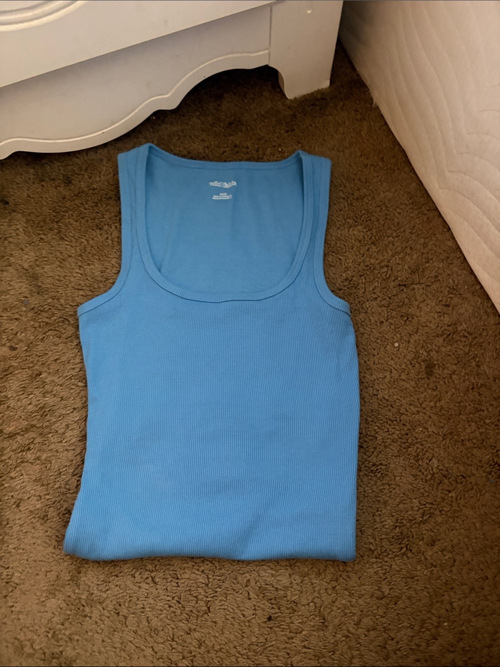 wild fable Light Blue Ribbed Tank Top